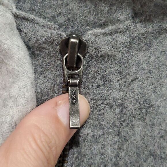 Peruvian Connection Baby Alpaca Wool Coat in Grey Size L - Picture 4 of 13